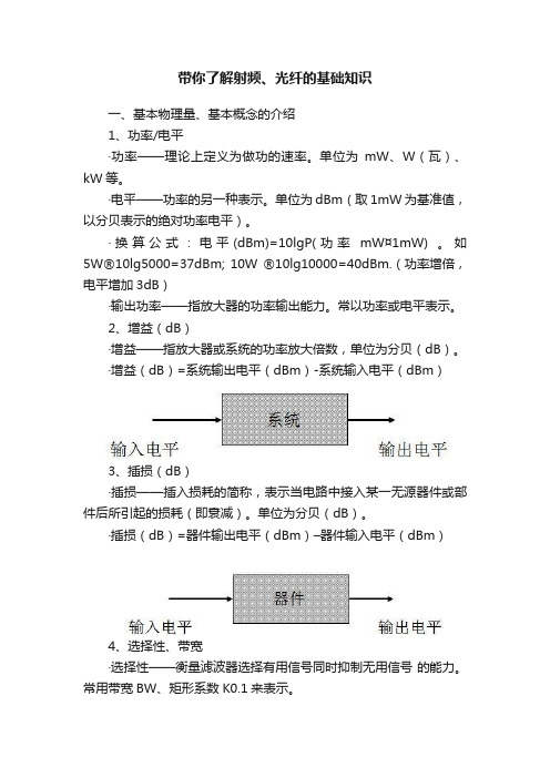 带你了解射频、光纤的基础知识