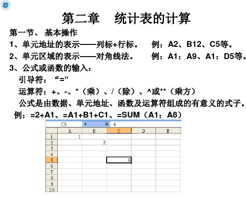 2统计表的计算