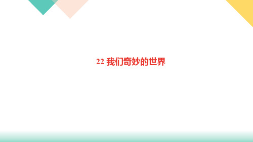 部编版三年级下册语文22 我们奇妙的世界课件