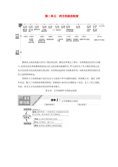 (江苏专版)2020版高考历史模块一西方的政治制度第3讲古代希腊罗马的政治制度学案(含解析)