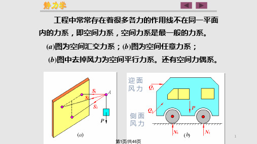 工学工程力学空间力系PPT课件