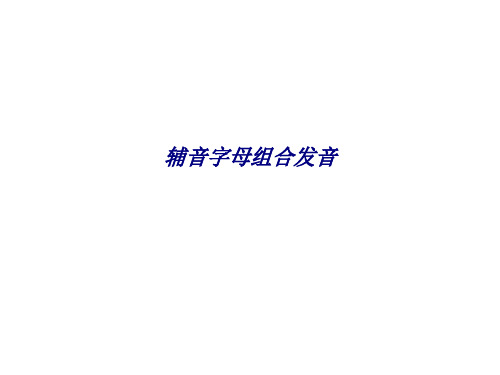 辅音字母组合发音专题培训课件