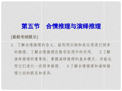 高考数学总复习 6.5 合情推理与演绎推理课件 理 新人教A版