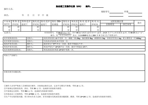 热处理工艺操作记录(QPQ)-新06.1.9