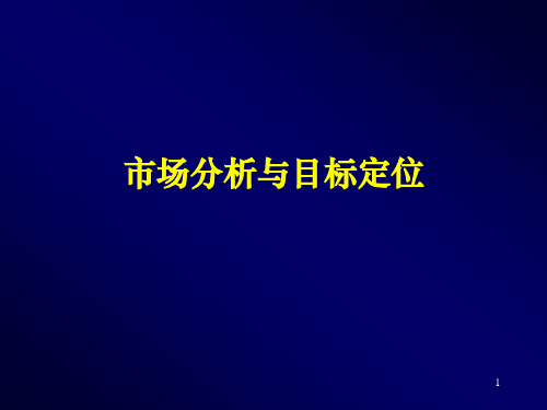 市场分析与目标定位