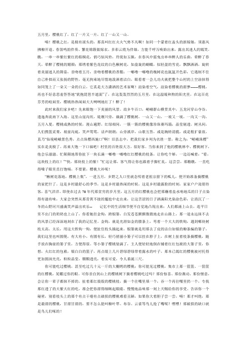 樱桃红了