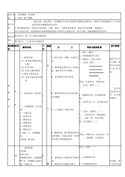 体育与健康《花样跳绳：肯肯跳》公开课教案