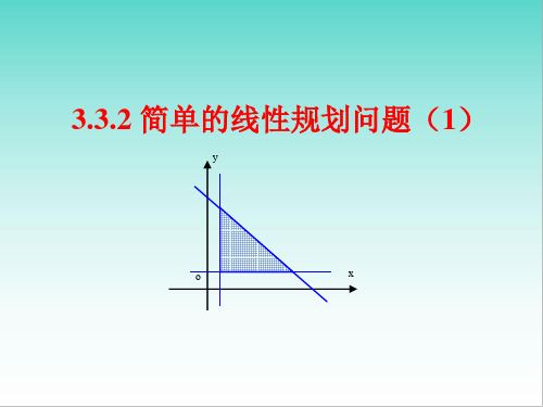 高中数学简单的线性规划问题31页ppt课件