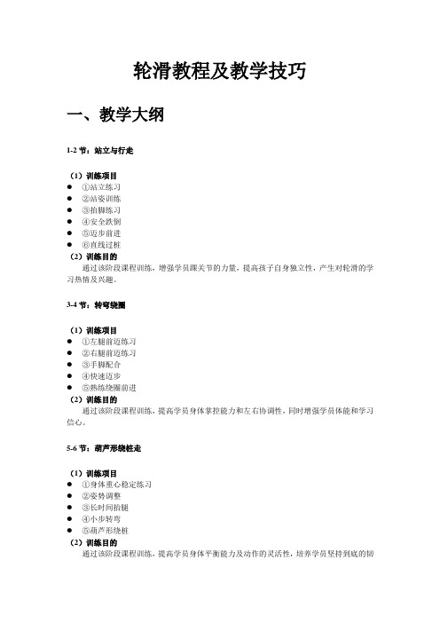 轮滑教程及教学技巧