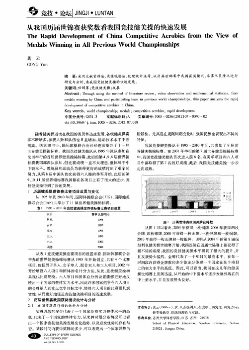 从我国历届世锦赛获奖数看我国竞技健美操的快速发展