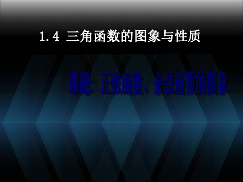 数学(1.4.1正弦函数、余弦函数的图象)课件人教新课标