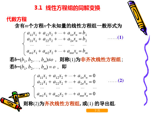 线性代数线性方程组解的结构ppt课件