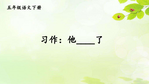 人教部编版五下习作四:他____了PPT课件