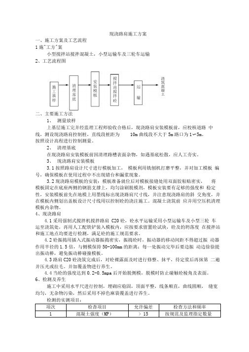 现浇路肩施工方案