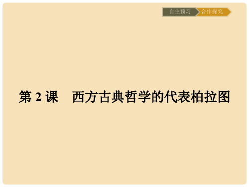 高中历史 第二单元 东西方的先哲 2.2 西方古典哲学的代表柏拉图课件 新人教版选修4