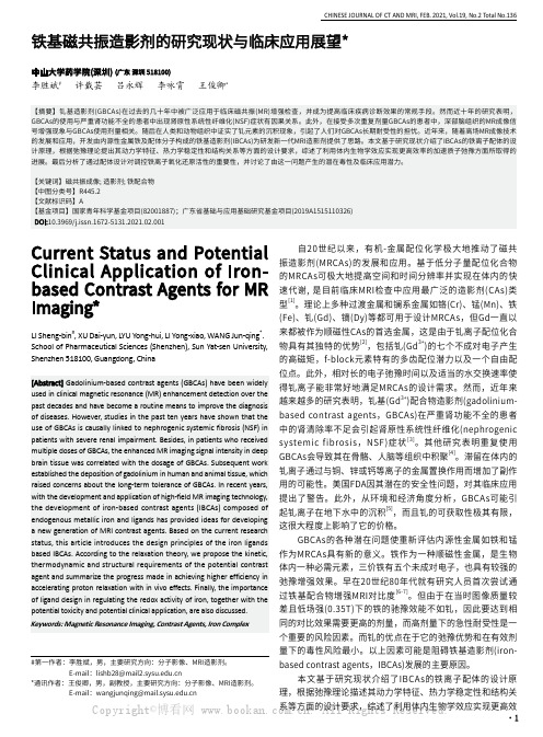 铁基磁共振造影剂的研究现状与临床应用展望