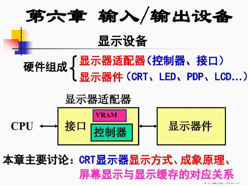 罗克露计算机组成原理课件6IO设备06级