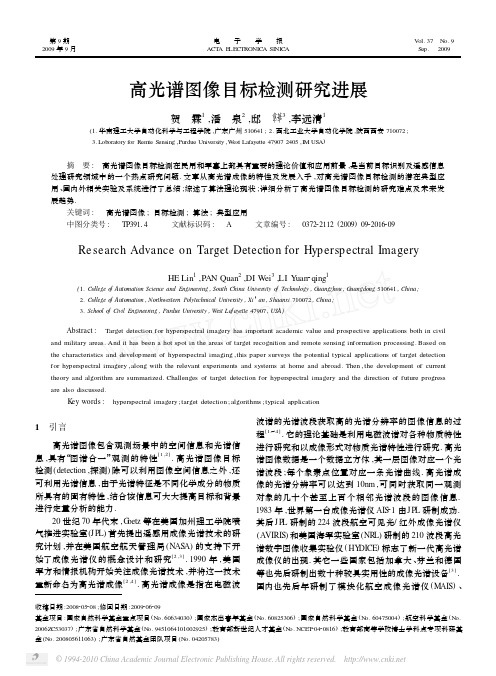 高光谱图像目标检测研究进展_贺霖