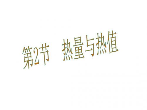 2019年秋沪粤版九年级物理上册课件：12.2《 热量与热值》(共22张PPT)