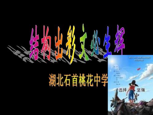 初中作文构思法指导:结构出彩文必生辉 PPT课件