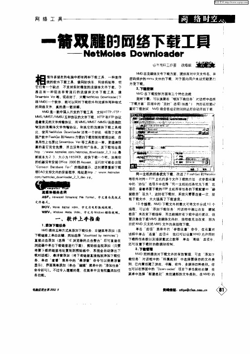 一箭双雕的网络下载工具—NetMoles  Downloader