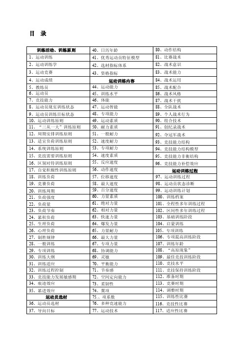 [考试]《运动训练学——名词解释》