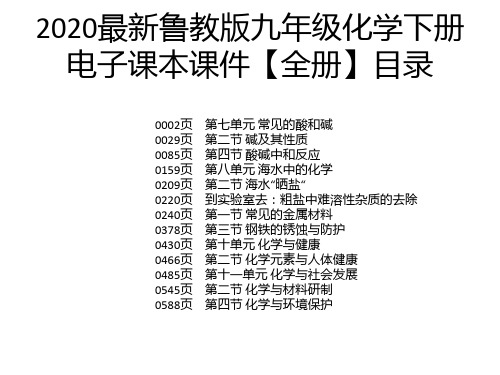 2020最新鲁教版九年级化学下册电子课本课件【全册】