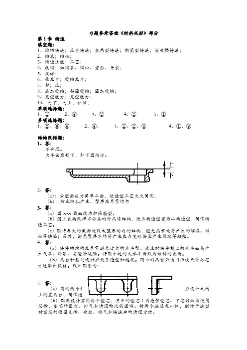 材料加工成型  课后习题答案