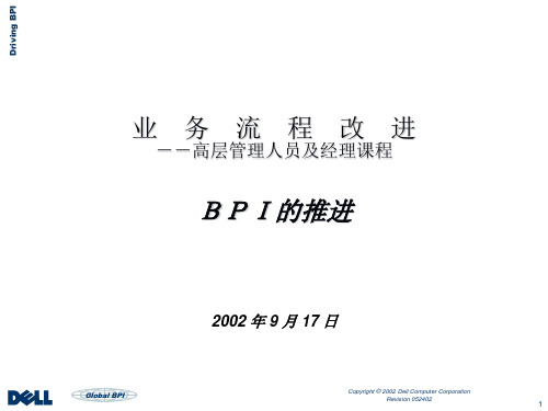 BIP公司业务流程改进培训方法