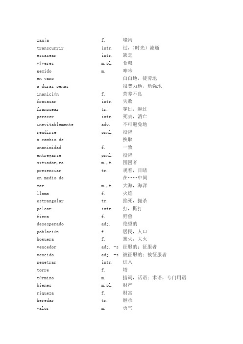 现代西班牙语1-4册全部单词21