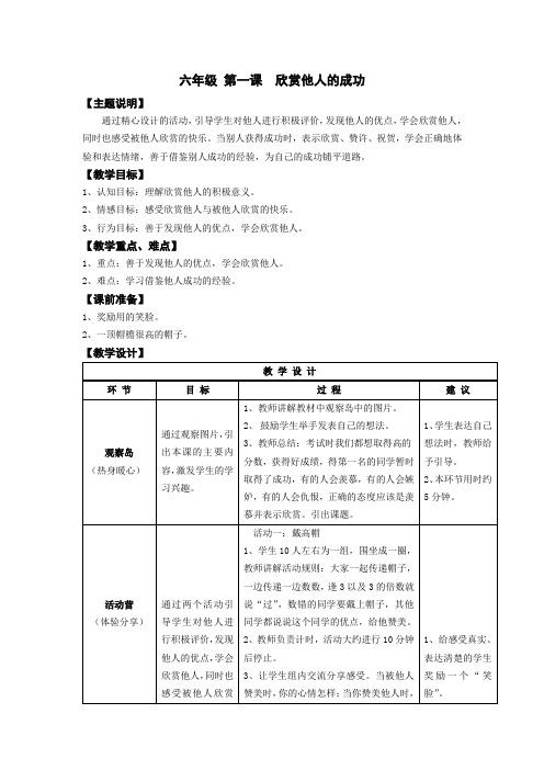 欣赏他人的成功