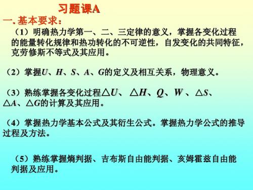 物理化学习题课