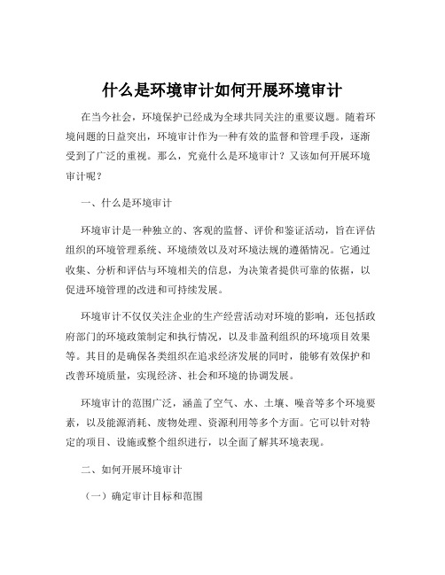 什么是环境审计如何开展环境审计