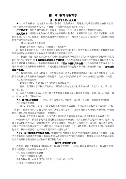 教育学复习资料