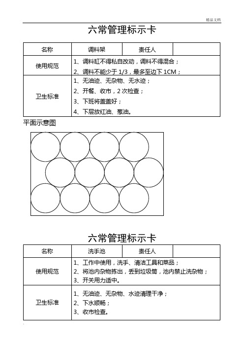 六常管理标示卡模板