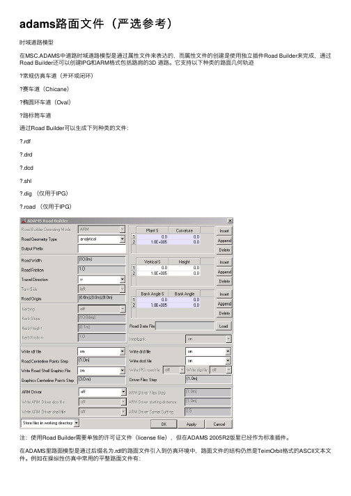 adams路面文件（严选参考）