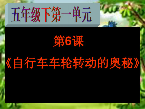 苏教小学科学五下《16自行车车轮转动的奥秘》课件(精改版)