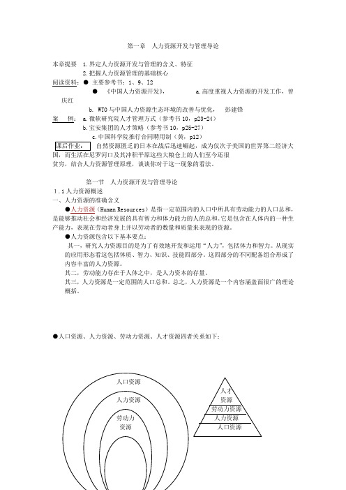 人力资源开发与管理导论