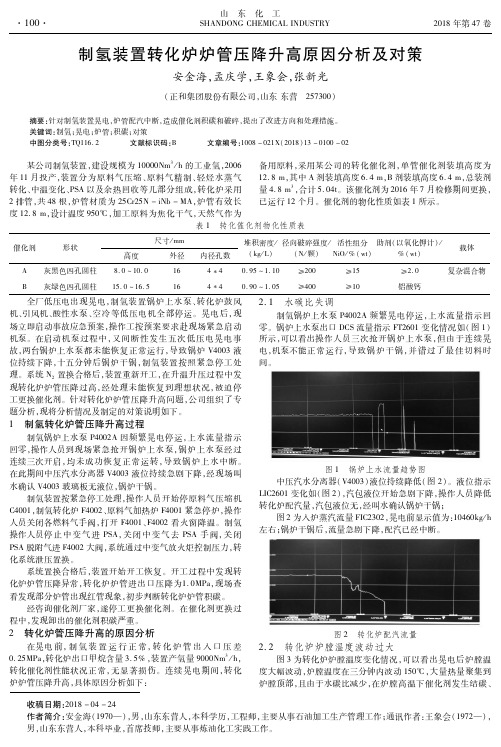 制氢装置转化炉炉管压降升高原因分析及对策