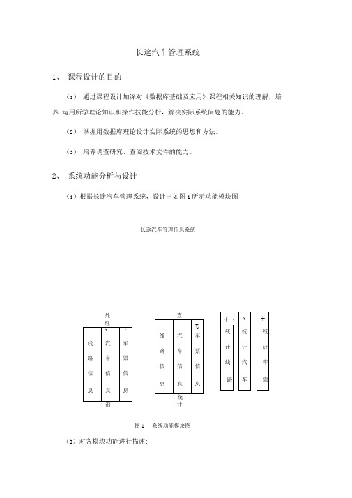 数据库长途汽车管理系统