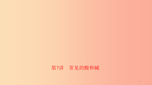 河南省2019年中考化学复习第7讲常见的酸和碱课件
