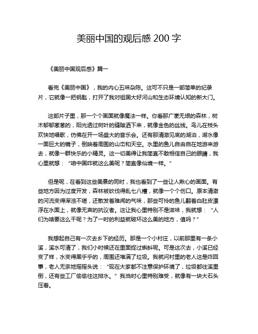 美丽中国的观后感200字