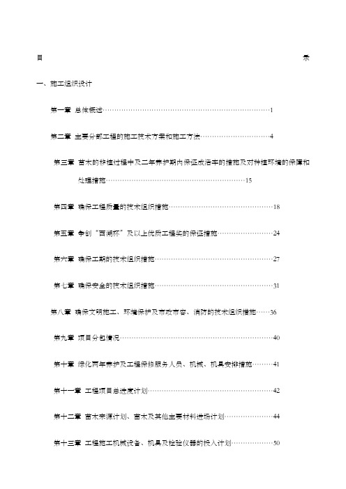 县城滨水景观工程施工组织设计