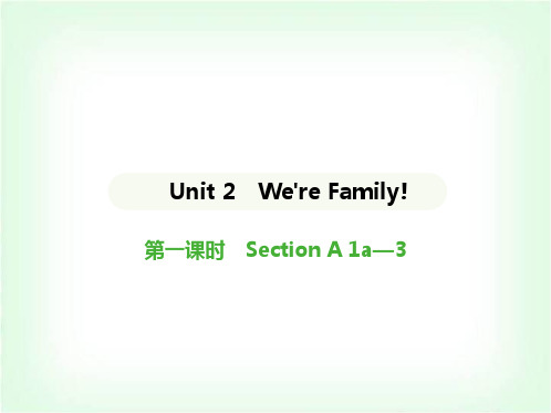 人教版七年级英语上册Unit2第一课时SectionA 1a—3课件