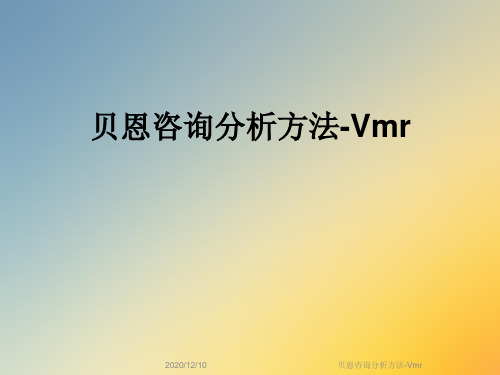 贝恩咨询分析方法-Vmr