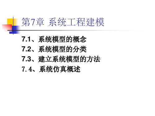 系统工程系统模型与仿真PPT课件