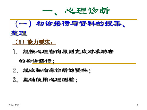 心理咨询师国家职业资格培训教程