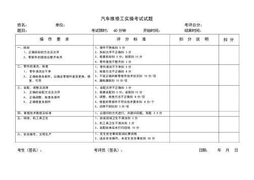 实操考核表