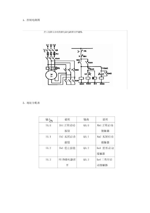 PLC正反装 星三角启动控制电路图及梯形图程序