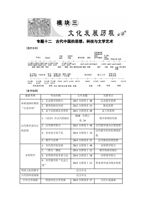 2019大一轮高考总复习历史人民版教师用书：考点39 春